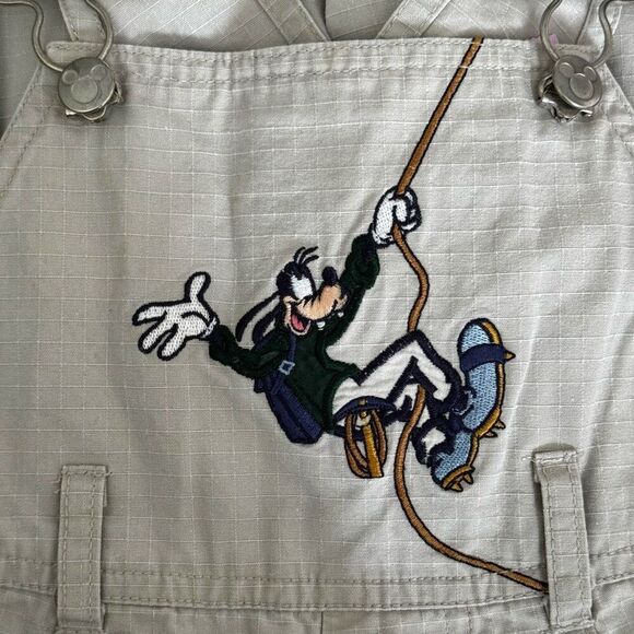 90’s Disney Mickey Mouse Goofy Outdoor Adventure Embroidered Overalls 18 M - Picture 5 of 10